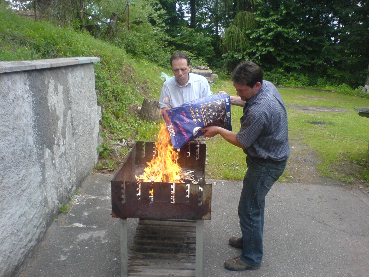 Préparation du barbecue